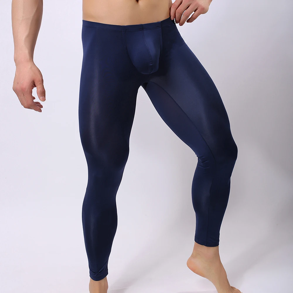 Мужское нижнее белье/Мужские сексуальные прозрачные пижамные штаны из ледяного