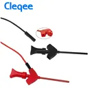 Cleqee P1511B 2 мм штекер к внутренней пружине тестовый Крюк щуп AWG комплект испытательных проводов может подключить цифровой мультиметр зонд