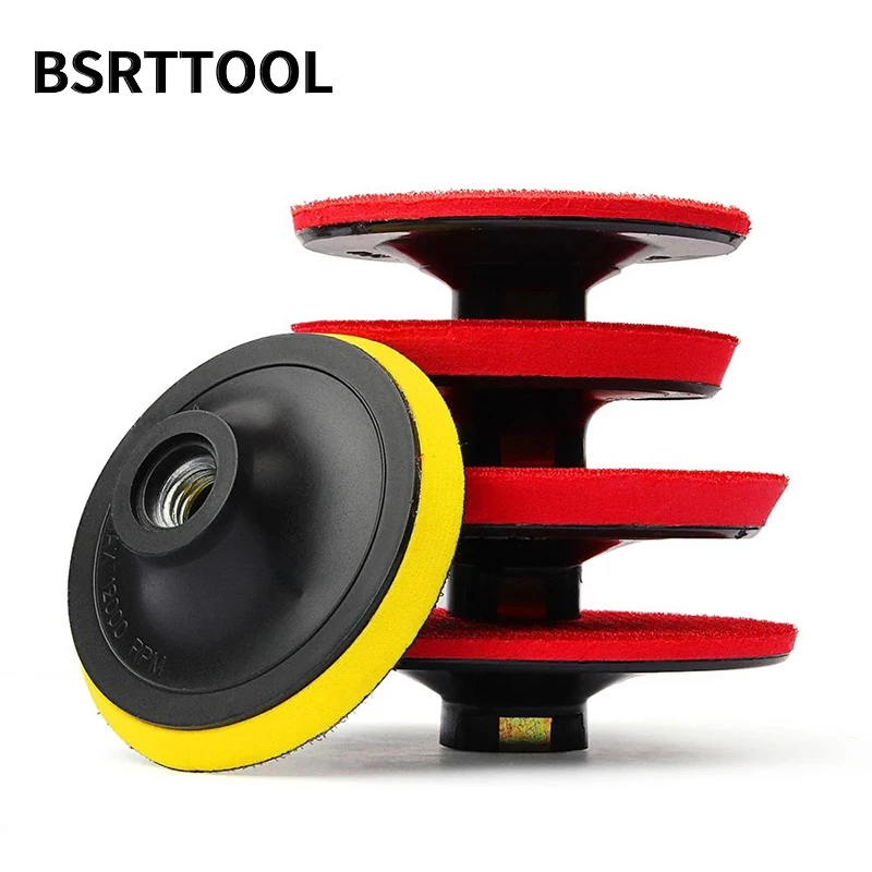 

BSRTTOOL Diameter 4/5 inch Car Backing Plate Pad Hook Loop Polishing Buffing Pad Rubber Based Backer Backing Holder