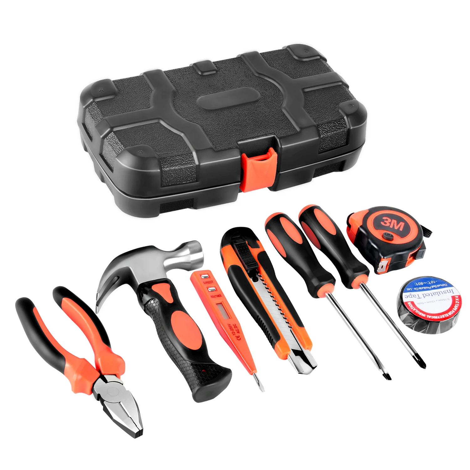 8 шт./компл. ручной инструмент набор общие бытовой ремонт комплект с Пластик Toolbox