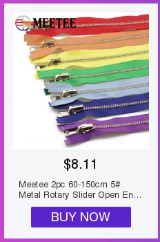Meetee 5#70-120 см металлическая молния двойной ползунок Open-end Декор молния для DIY швейная одежда пальто куртка ремесла аксессуары AP543