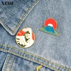 XEDZ японская эмалированная брошь в виде солнца, значок в виде морской волны, Звездный маленький океан, металлическая брошь, значок на лацкан для одежды для друзей