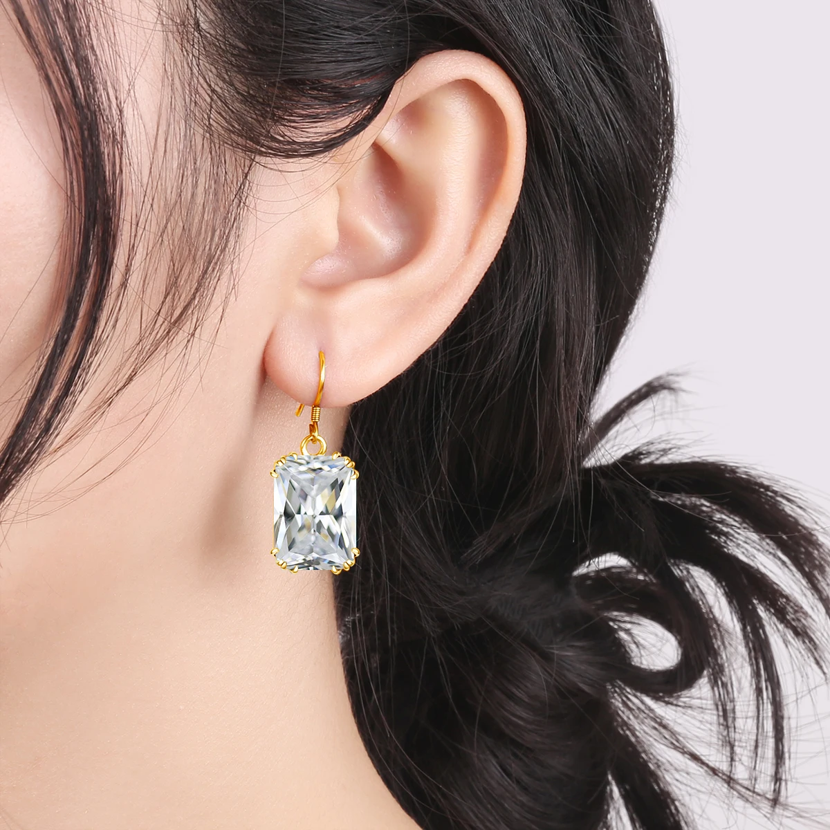 

Bohemia Vintage 18K Gold Plated Zircon Gemstone Women Birthday Gifts Luxury Delicate Fine Jewelry Sterling Silver Earrings