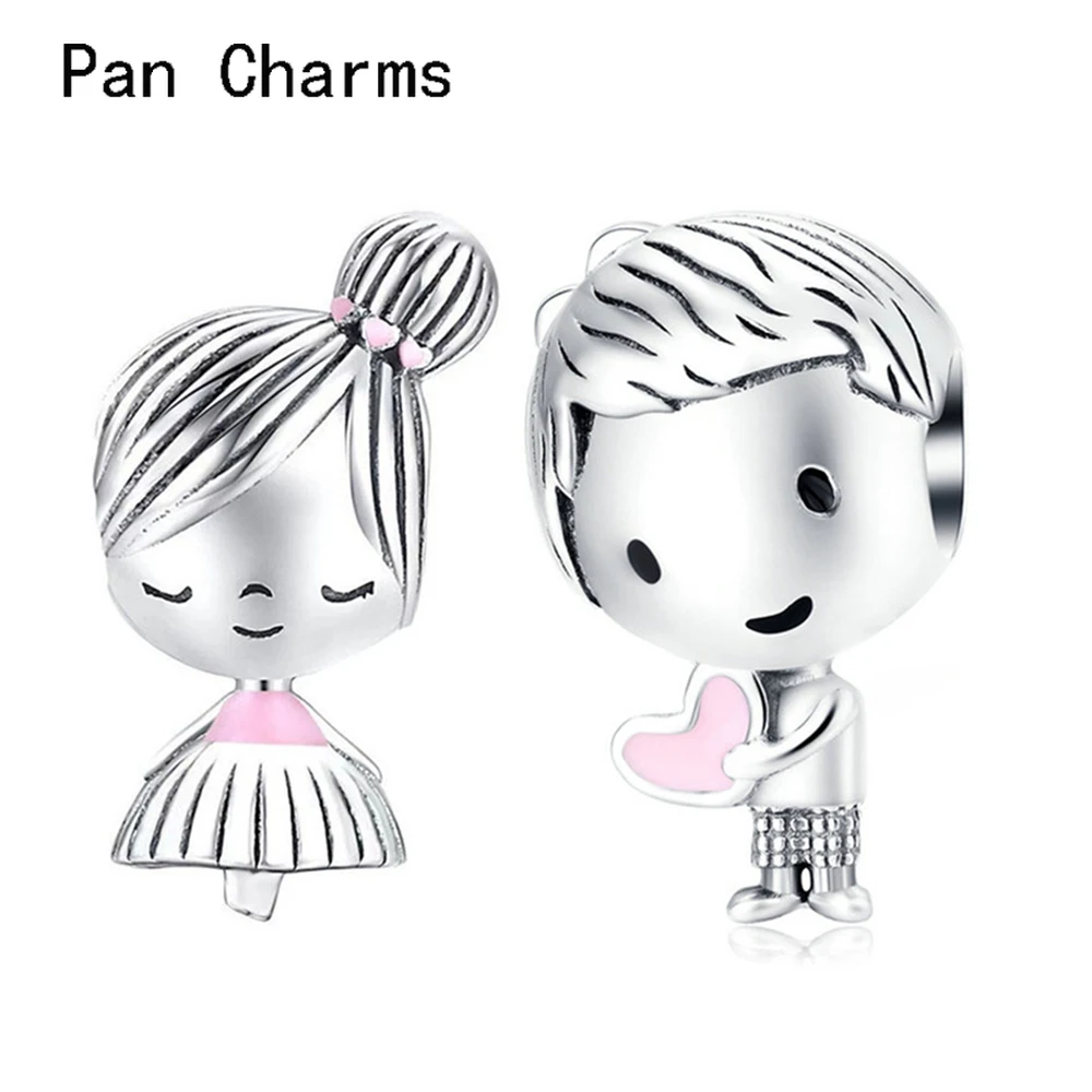 

Boys Girls Charms 30% Silver Mom Dad Beads Fit Original Silver Bracelets Pendant Necklace Family Jewelry Gift 2021