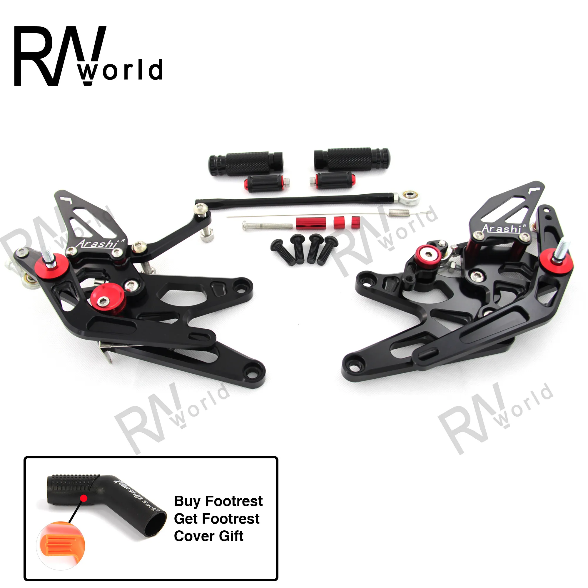 Мотоциклетные CNC Регулируемые задние комплекты подставки для ног рычаг