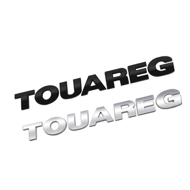 

3D Glossy Black Chrome Silver ABS TDI TSI Logo Emblem Badge Decal Car Sticker for Volkswagen TOUAREG VW Auto Accessories