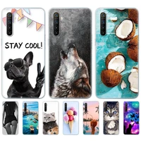for realme x2 case soft tpu phone back cover for oppo realmex2 xt x2 case silicon bumper bag coque 6 4inch summer animal cat