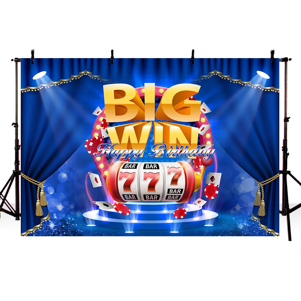 Фон для фотосъемки с изображением большой выигрышной бары на день рождения