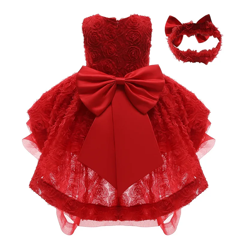 

2-6 Years Kids Dress for Girls Wedding Tulle Lace Girl Dress Elegant Princess Party Pageant Formal Gown For Teen Children Dress