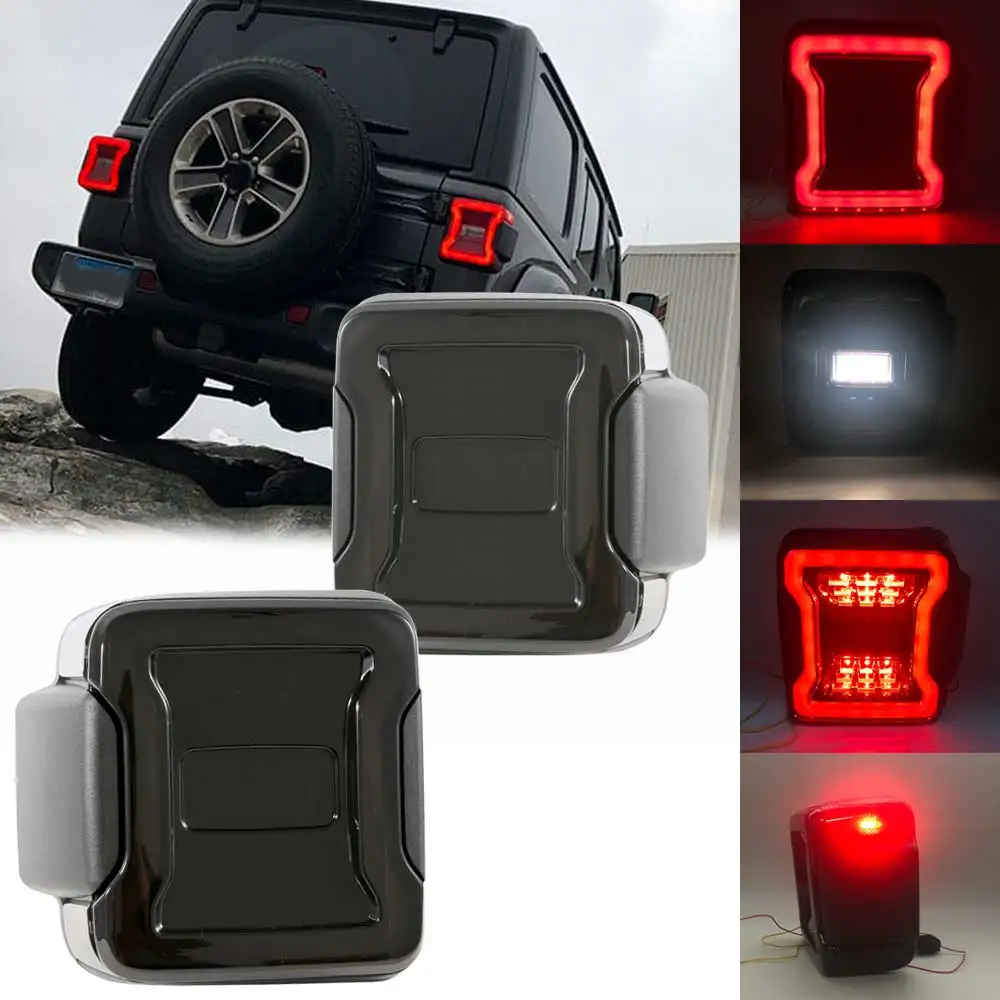 Для Jeep Wrangler JL 2018 2019 для задние фары дымчатые светодиодсветодиодный указатель