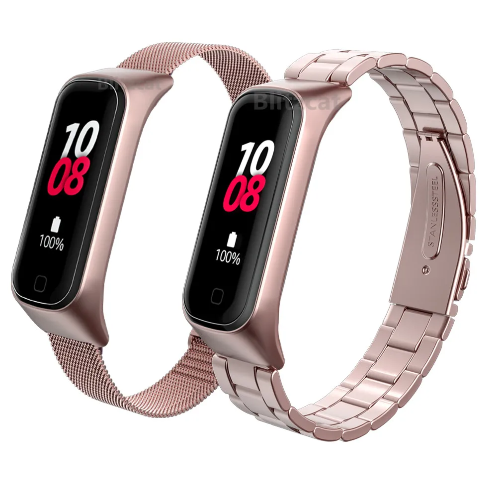 Браслет из нержавеющей стали для Samsung Galaxy Fit 2 металлический ремешок Fit2 R220