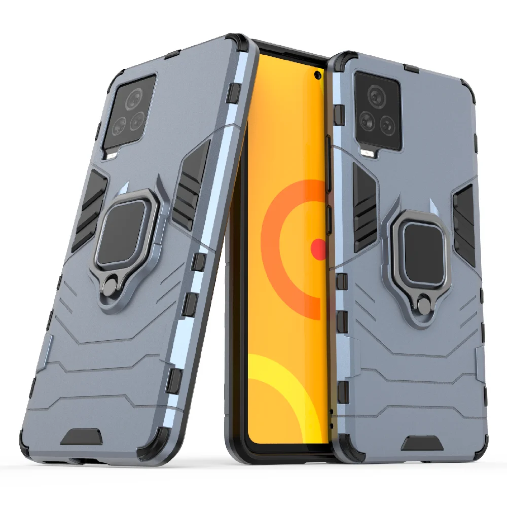 For Vivo iQOO 7 Case Cover For Vivo iQOO 7 Protective Cover Armor Shell Coque Funda Finger Ring Kickstand Hard Back Phone Case