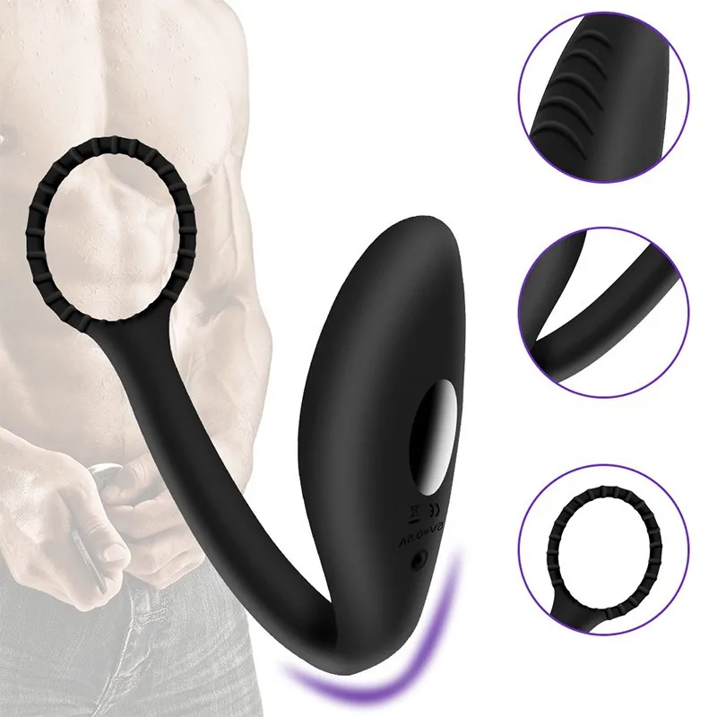 Электрический шок Анальный Вибратор Анальная пробка с пенисом кольцо массажер