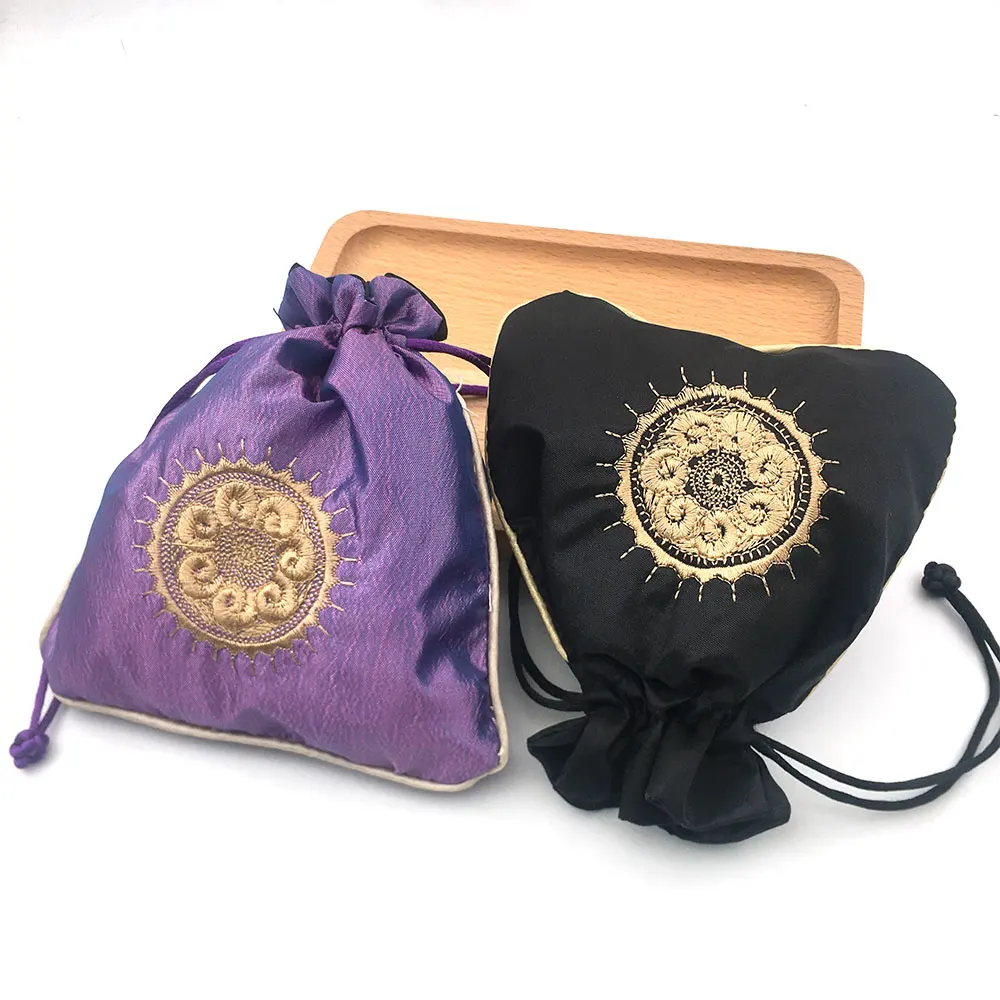 3pcs/lot 5 Colors Women Silk Cloth Mini Drawstring Package Cosmetic Storage Dust Bag Pouch Party and Wedding Gift Package images - 6