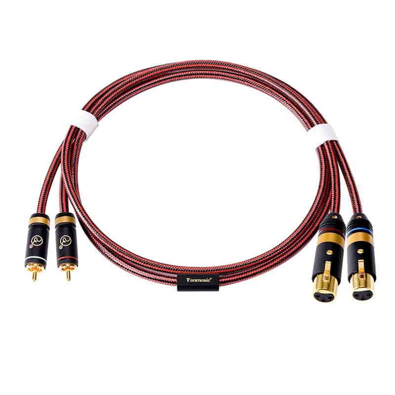 Fanmusic ZY кабель ZY-395 2XLR-F до 2RCA сигнальный кабель ZY395 Advanced Edition кабель