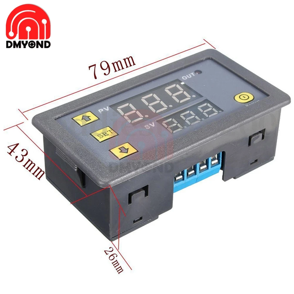 Цифровой релейный модуль с задержкой постоянного тока 12 В светодиодный