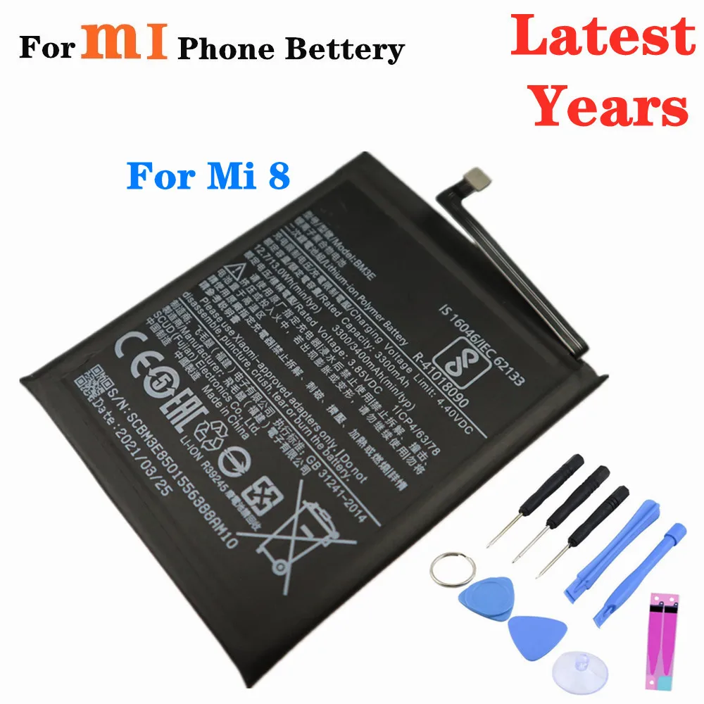 

BM3F 3000mAh Battery For Xiaomi 8 MI8 M8 Mi 8 Pro Mi8 Pro Mi 8 Explorer High Quality Batterie Bateria Batteries + Tools