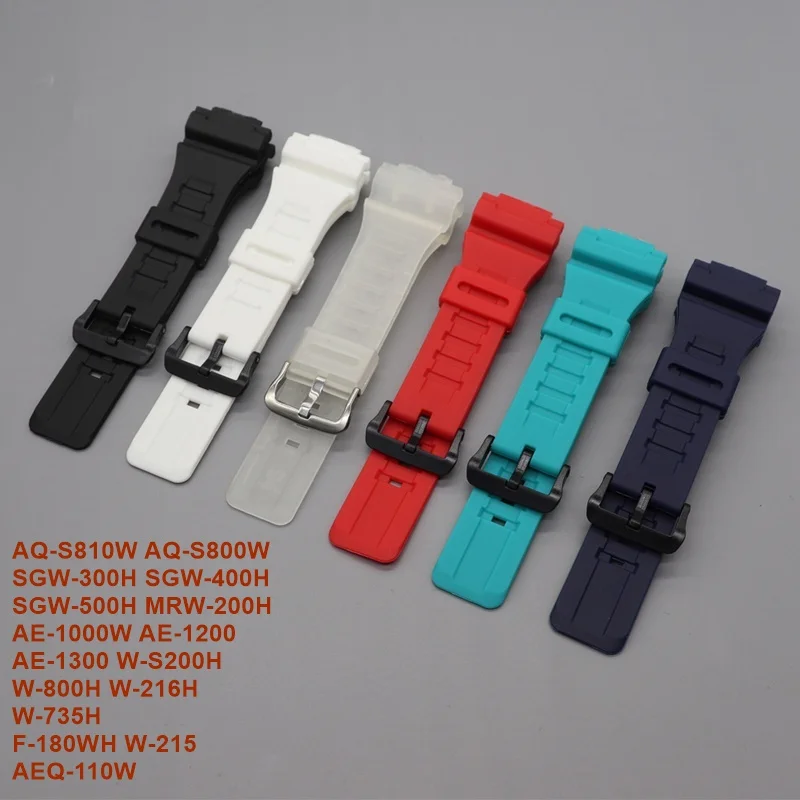 

Replacement for Casio G-SHOCK AQ-S800 AQ-S810W AE-1000W SGW-300H gshock18mm Sport Watchband Durable Wrist Strap Silicone Belt