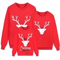2022 family matching mom kid men women baby kids christmas sweatshirt pullover tops jumper deer xmas clothes