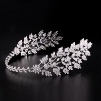 ycdzswwl ins style full cubic zirconia crystal headband bride headpiece diadem ladies crown tiaras wedding hair accessories