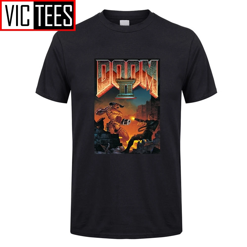 Мужские футболки Baisc Doom II Hell On Earth 1994 мужские с круглым вырезом популярные