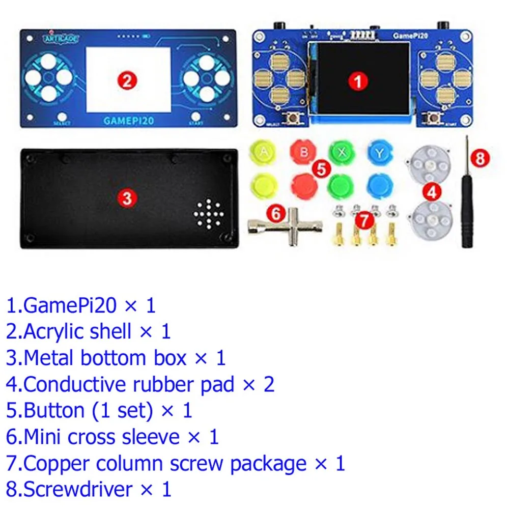 DIY портативная игровая консоль с Raspberry Pi Zero Wh 2,0 дюймовый экран Gamepi20 игровой плеер портативные игровые консоли
