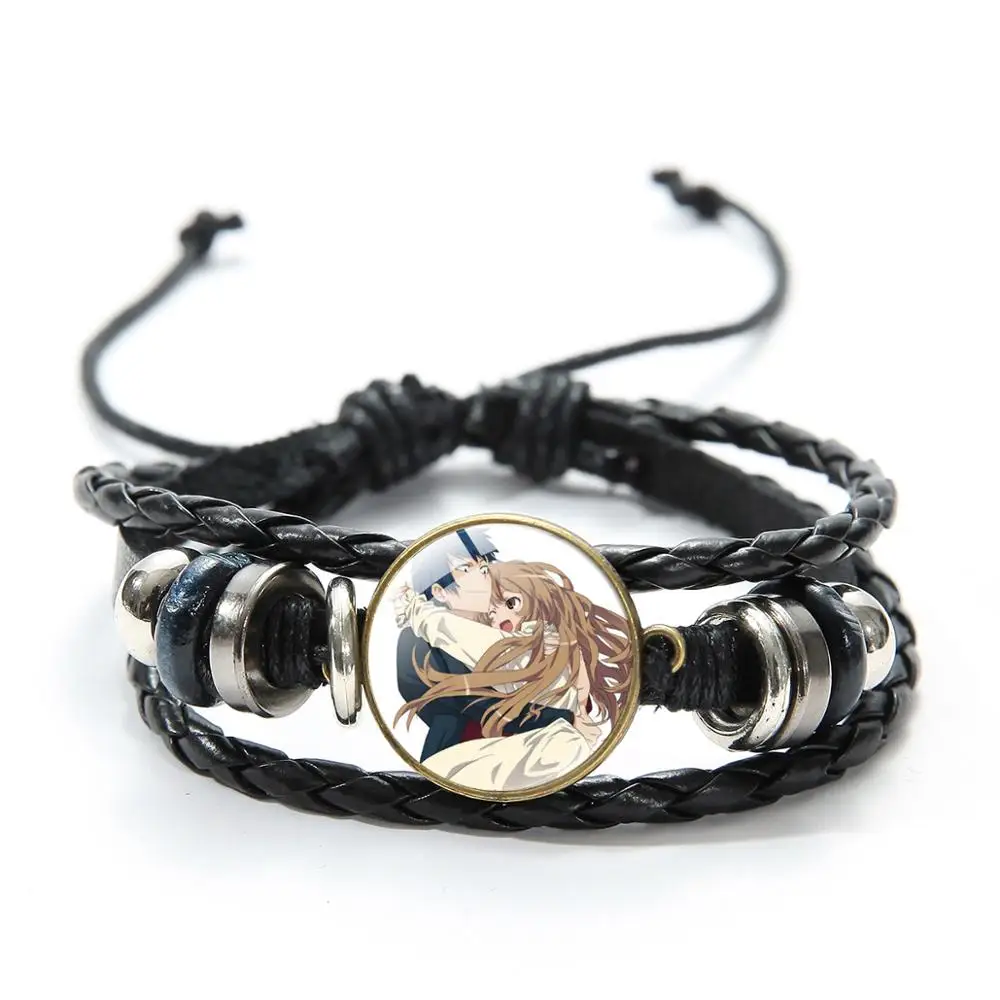 SONGDA TIGER×DRAGON! Торадора! Кожаный Браслет Регулируемый унисекс Kawaii Айсака время