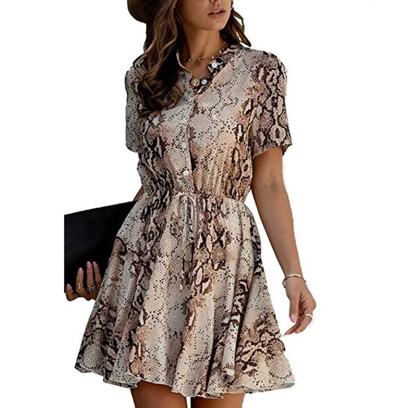 Женское платье рубашка лето 2020 модное клетчатое Полосатое Платье с принтом