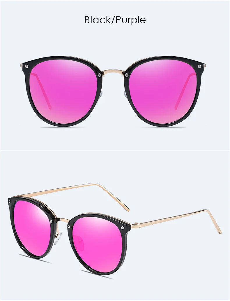 Classic italy design womens sunglasses plastic frame metal temples fashion polarised sun glasses for woman oculos feminino