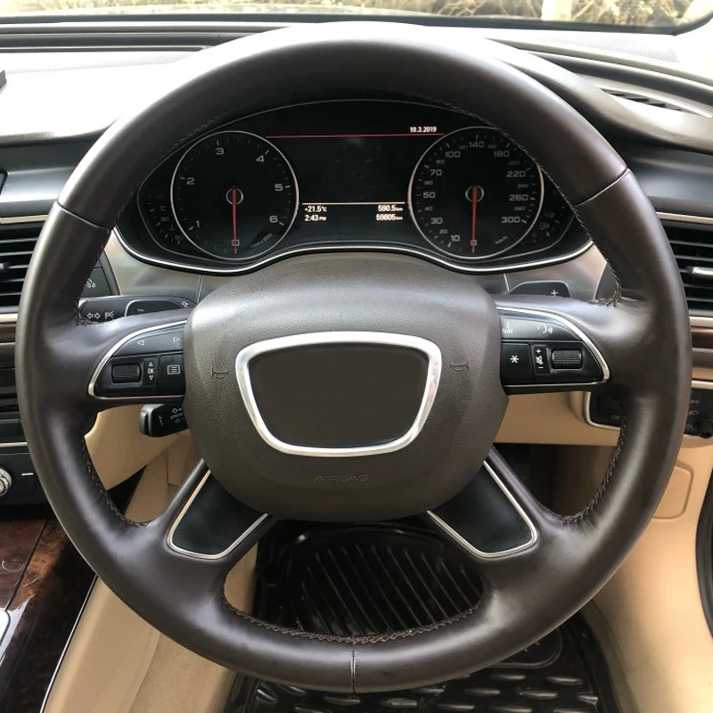 Серебристая хромированная отделка рулевого колеса фоторамка с логотипом