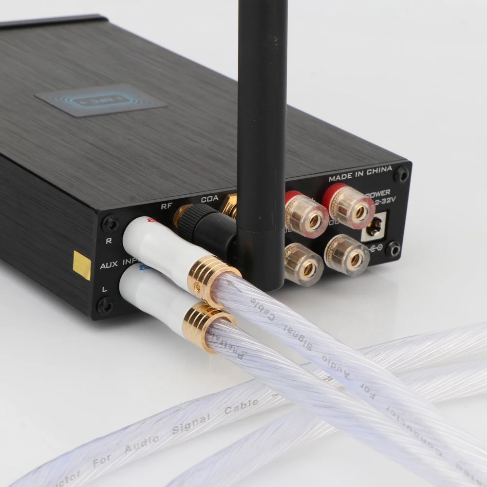 1 пара 5N посеребренный кабель OCC RCA аналоговый аудио к межсоединительный