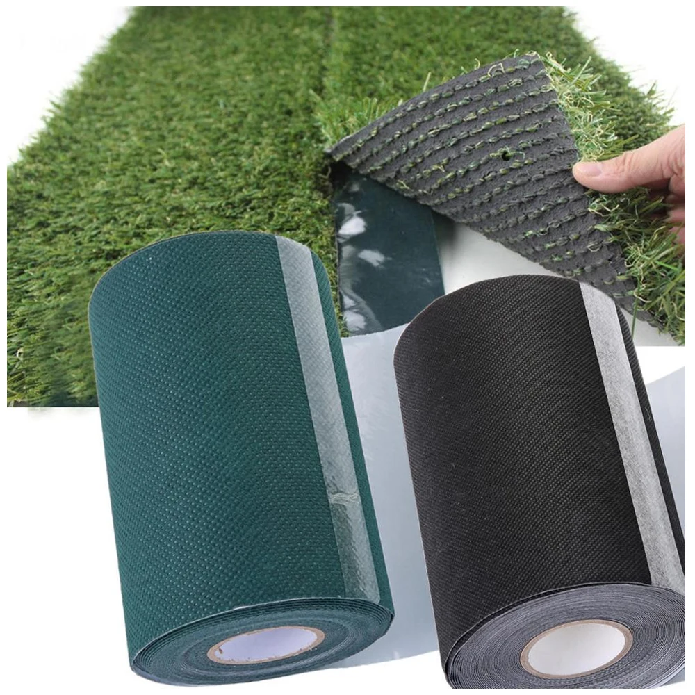 

Самоклеящаяся зеленая лента для сада, искусственный газон, трава, украшение для соединения, 500 х15 см