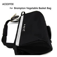 folding bike basket bag for brompton vegetable basket waterproof fabric for bicycle bag bracket accesorios