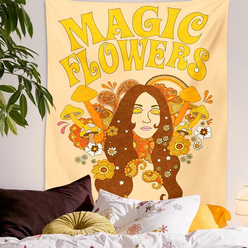 

Vintage Wall Tapestry Hanging 80S Rainbow Decor for Girls Dorm Roon Decoration INS Trippy Tapestry Psychedelic Hippie Room Decor