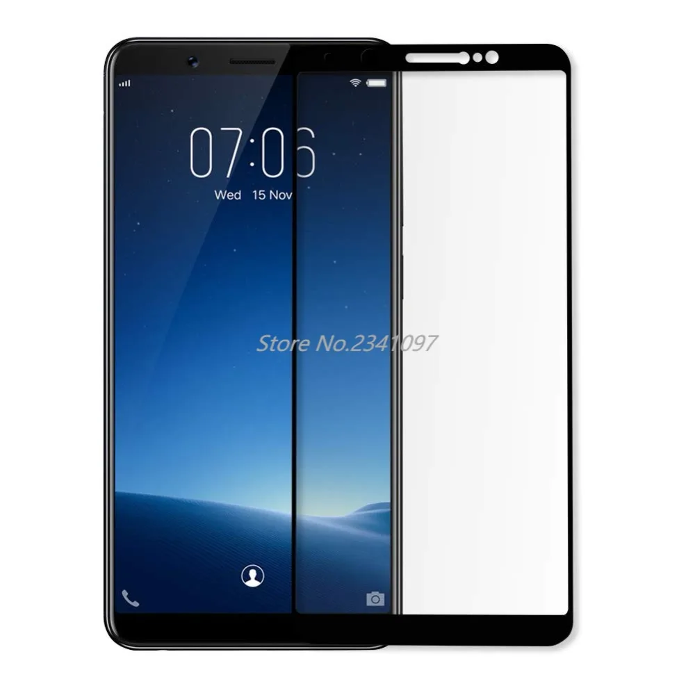 6D 9H чехол из закаленного стекла Защитная пленка для VIVO V7 PLUS + Полное покрытие
