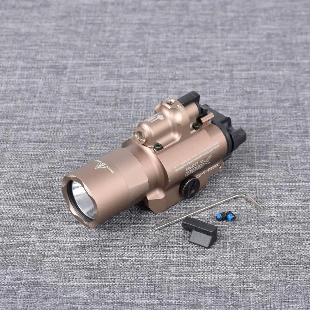 Тактический фонарь X400 ультра-вспышка с красным/зеленым лазерным прицелом