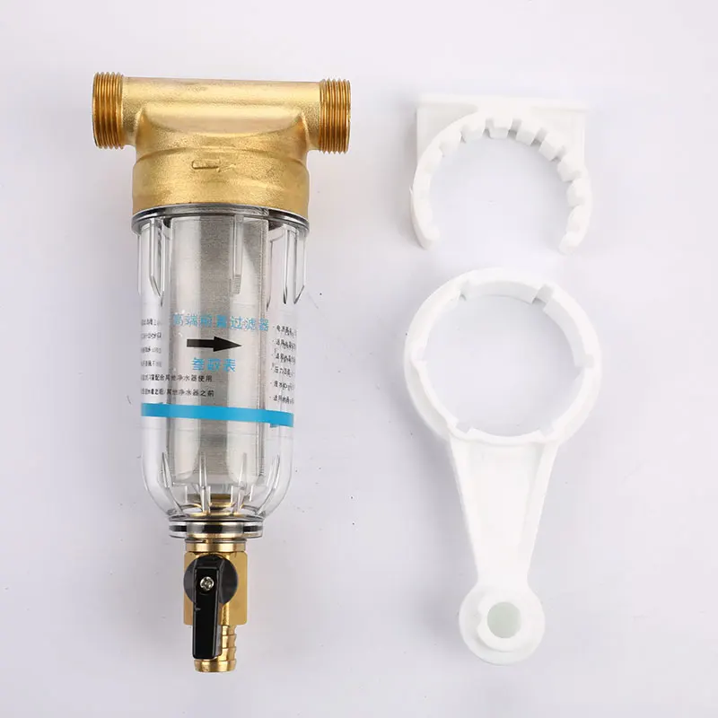 

6 очков спереди очиститель воды Медь фильтр для воды дома пыли из нержавеющей сетки кран