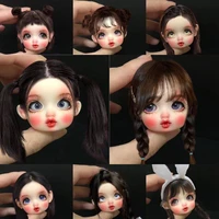 new doll head lovely 18 bjd dolls diy makeup doll head with 3d eyes doll accessories send doll body