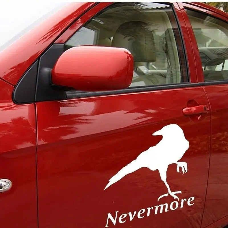 13 см * Ворон NEVERMORE автомобильная виниловая наклейка на бампер Эдгар Аллан Poe