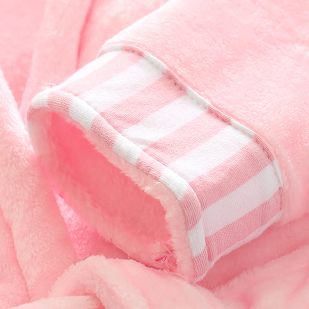 Детский Халат фланелевый для малышей детский купальный с капюшоном и длинными