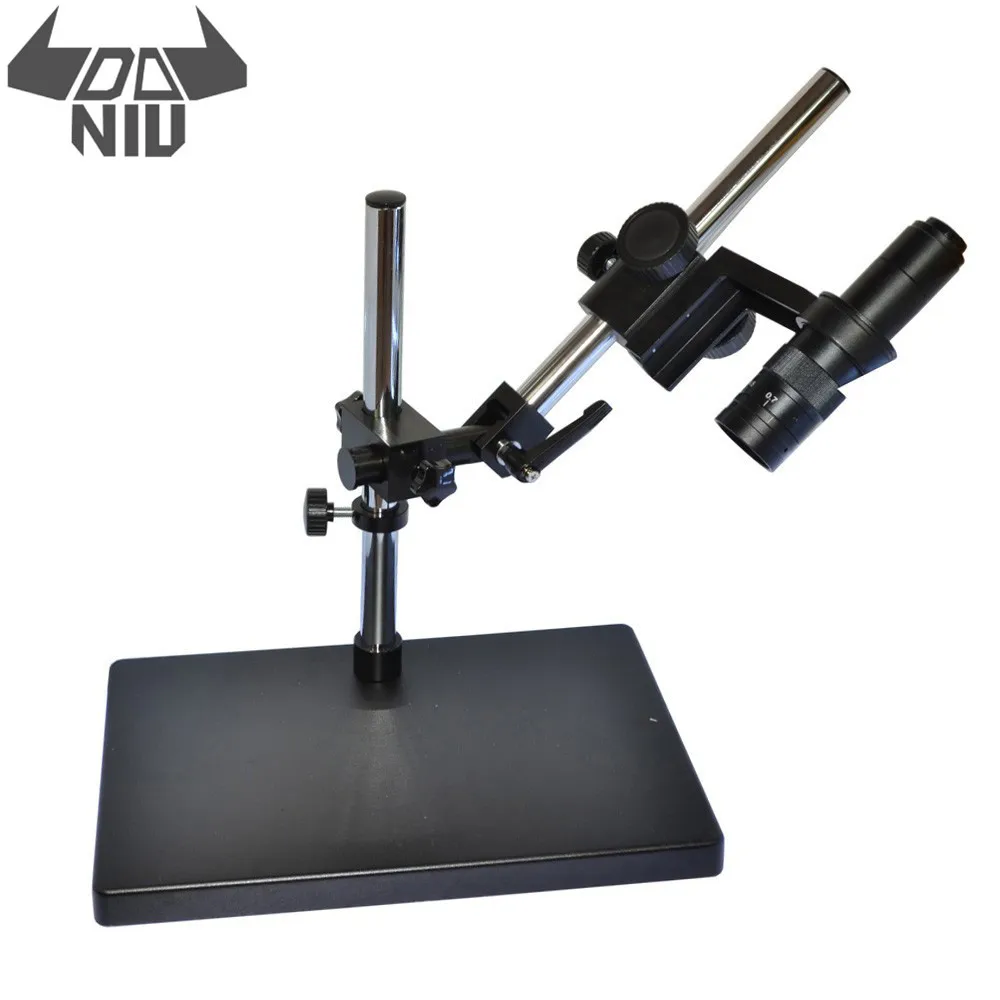 

DANIU Dual-arm Heavy Duty Boom Stereo Metal Table Stand 50mm Ring Holder Universal Large Table Stand For Industrial Microscope