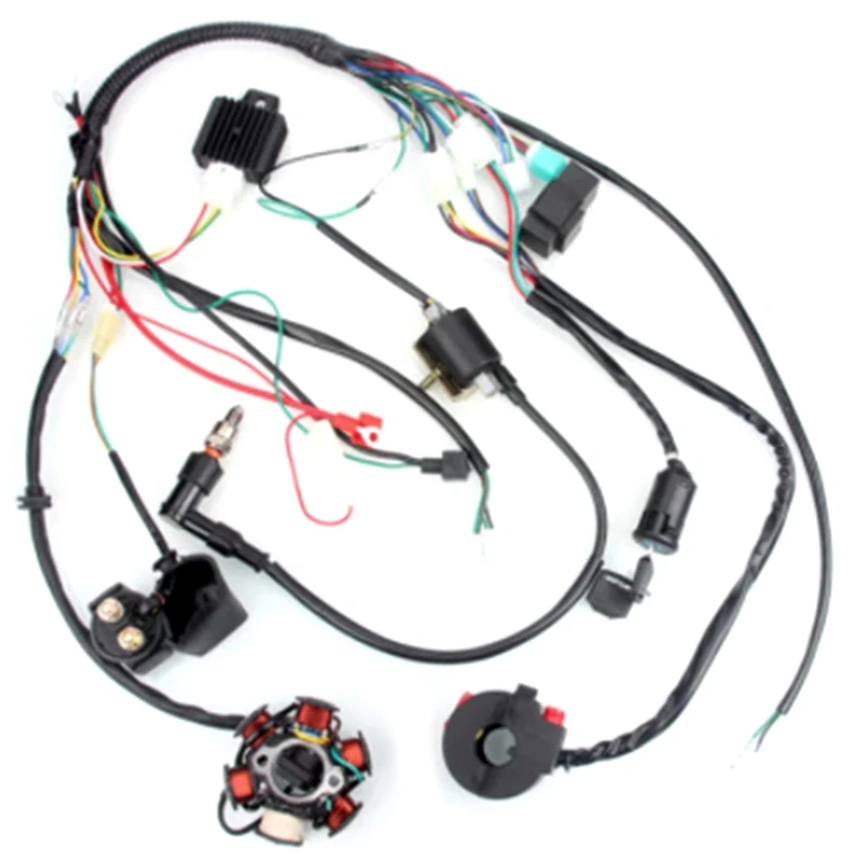 

Off-Road Motorcycle for ATV ATV Accessories for 70 90 110 CC Full Vehicle Wiring Harness Line 6-Level Coil Ignition CDI