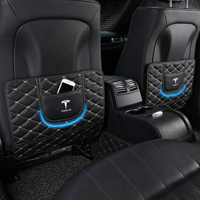 

Коврик для заднего сиденья автомобиля, кожаный коврик для защиты сидений Tesla Model 3