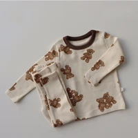 milancel 2022 spring newborn baby pajama set cartoon cute cotton long sleeve bunny sleepwear