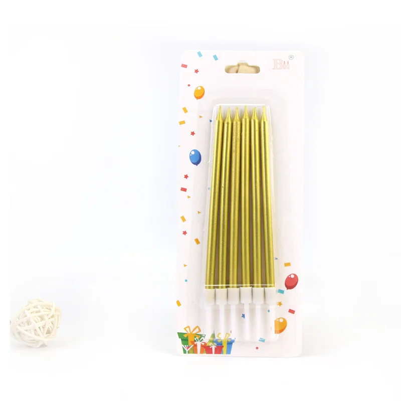 1 Набор = 6 шт длинные свечи для торта дня рождения товары вечеринки безопасное