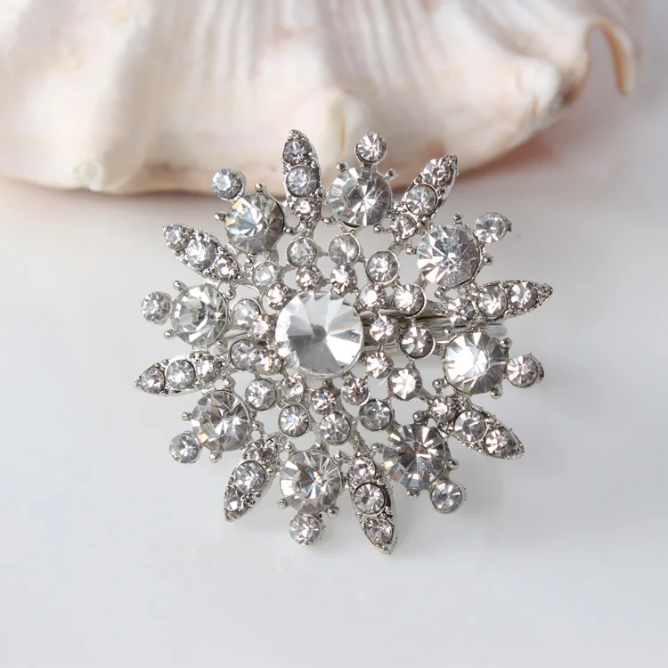 

10pcs/lot Rhinestone Napkin Ring Serviette Holder Napkin buckle for Wedding Party Decoration