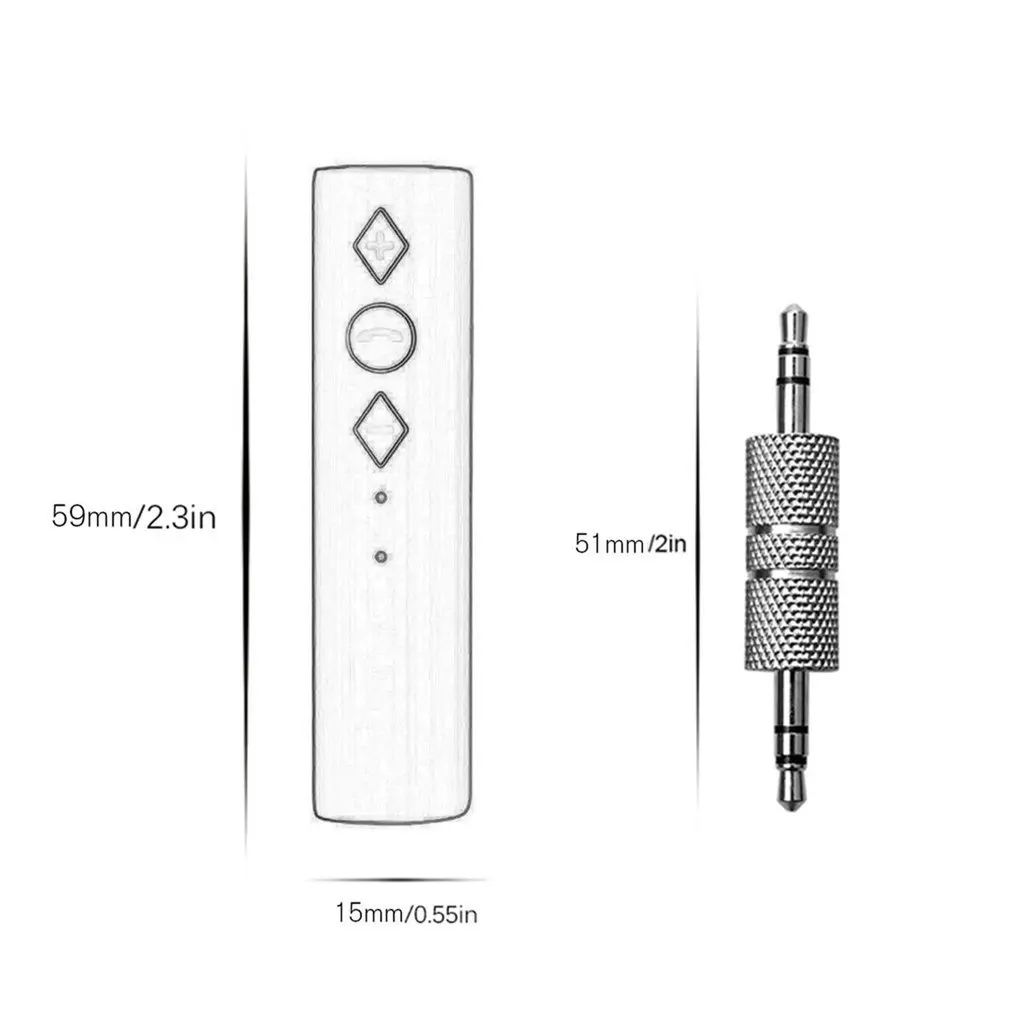 

Clip Design Portable 3.5MM Wireless Bluetooth Receiver Stereo Audio Music Bluetooth Receiver Adapter for Car Handsfree Top Sale