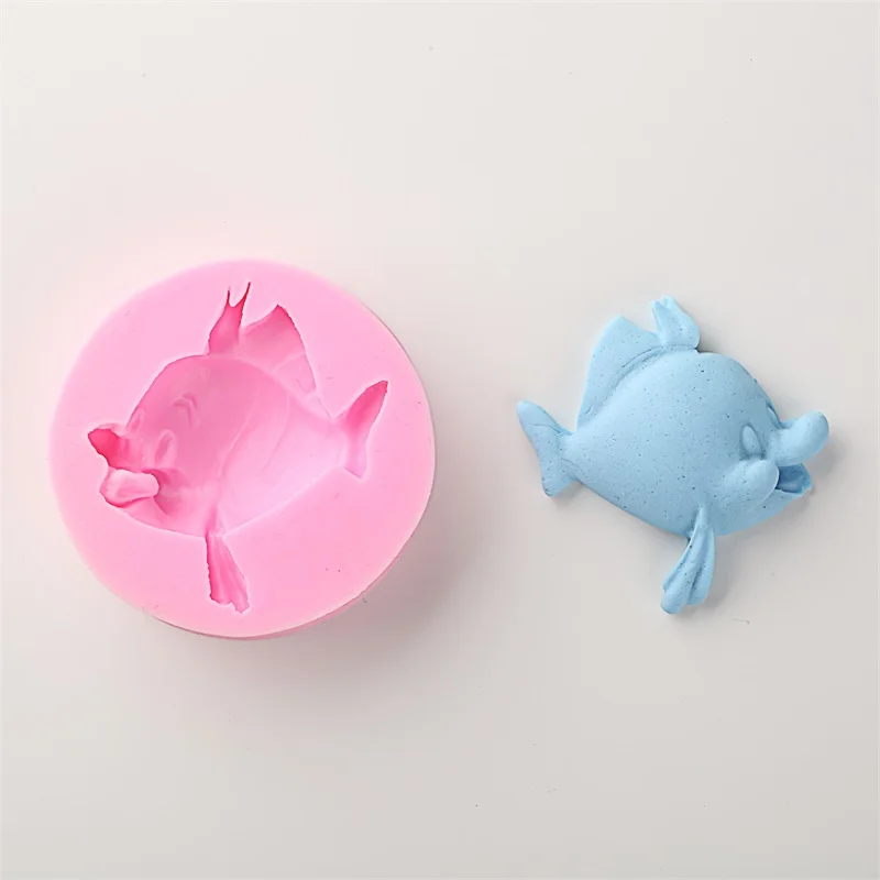 Милая мультяшная рыба Торт помадка форма для выпечки сахарная глина DIY кухня