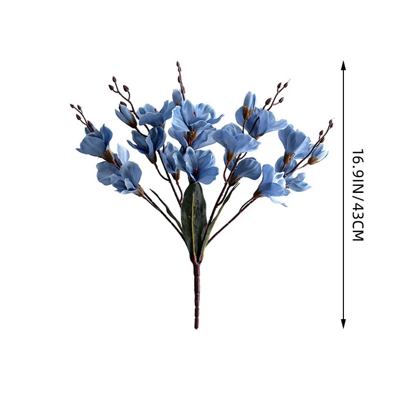 Искусственный букет из 5 вилок 20 головок искусственные цветы магнолии Шелковый