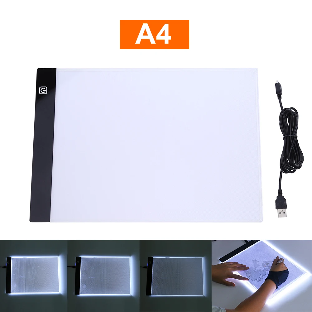 

KaKBeir A4 Drawing Pad Digital Graphics Tablet LED Light Box Electronic Art Tracing Copy Board Art Writing Painting Table toy